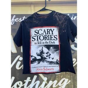 Scary Stories To Tell In The Dark Alvin Schwartz Distressed Womens T Shirt Small